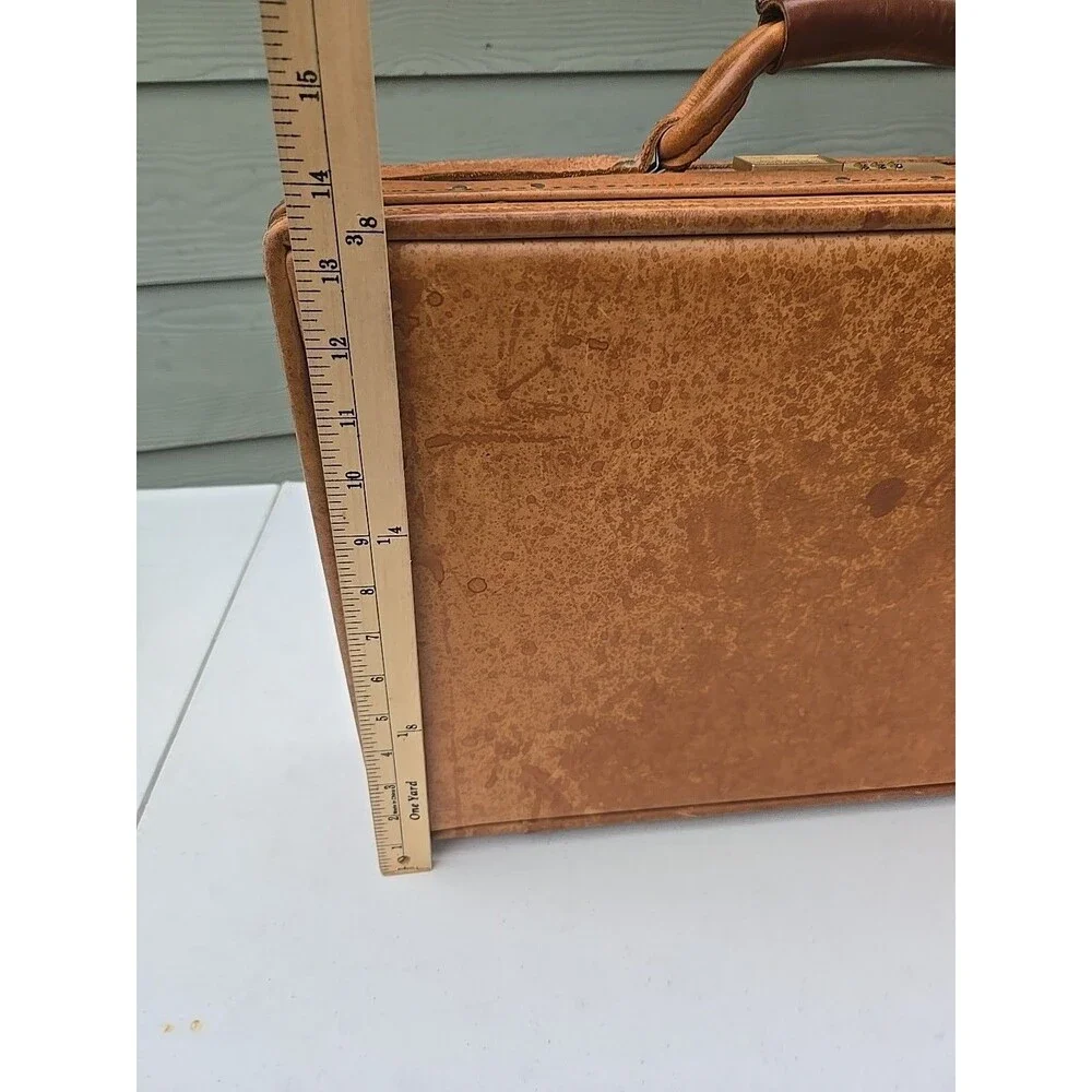 Vintage Hartmann briefcase leather attache tan brown classic business